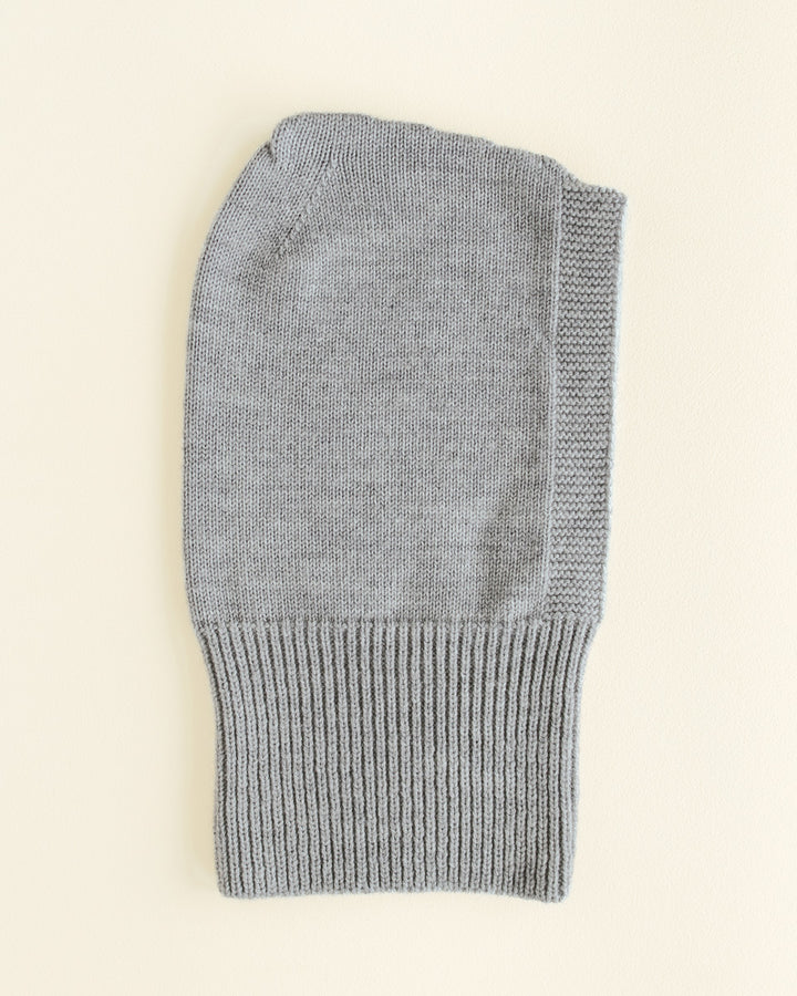 Hvid Eddy balaclava muts in Grey Melange, merinowol, medium