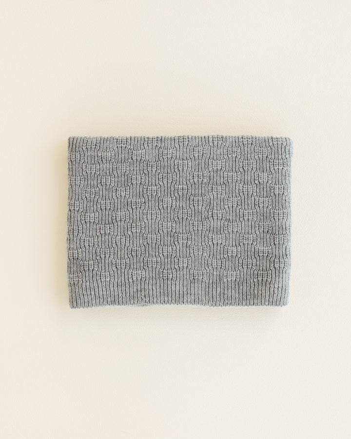 Hvid Gigi Tube sjaal in Grey Melange, merinowol col voor kinderen
