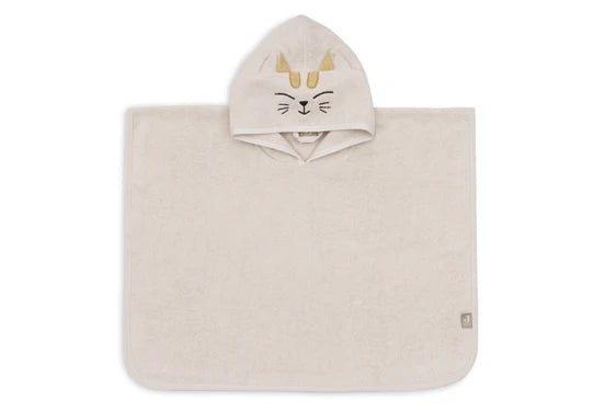 Jollein badponcho Cat Charlie van zachte badstof met oortjes