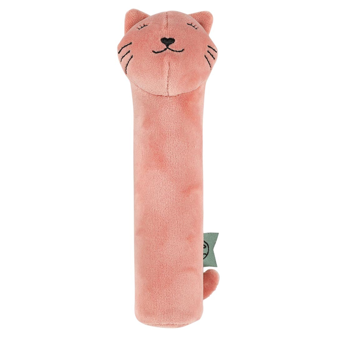 Trixie knijprammelaar Mrs. Cat van biologisch katoen met piepgeluid