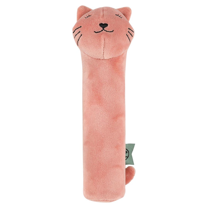 Trixie knijprammelaar Mrs. Cat van biologisch katoen met piepgeluid