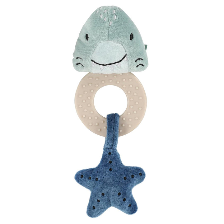 Trixie bijtspeeltje Mr. Shark met siliconen bijtring en knisperende details