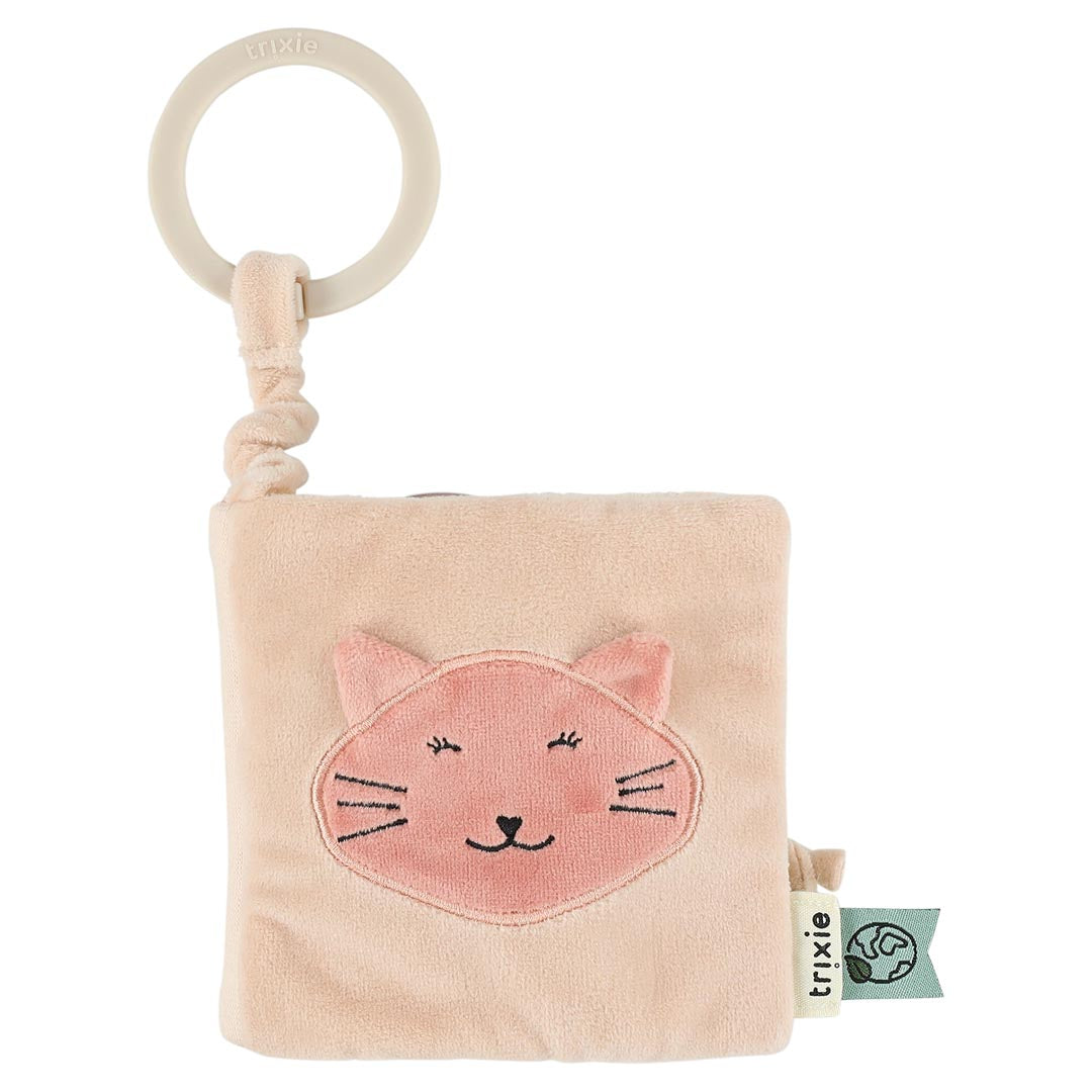 Trixie kinderwagenboekje Sensory Mrs. Cat met spiegel, texturen en kraaltjes