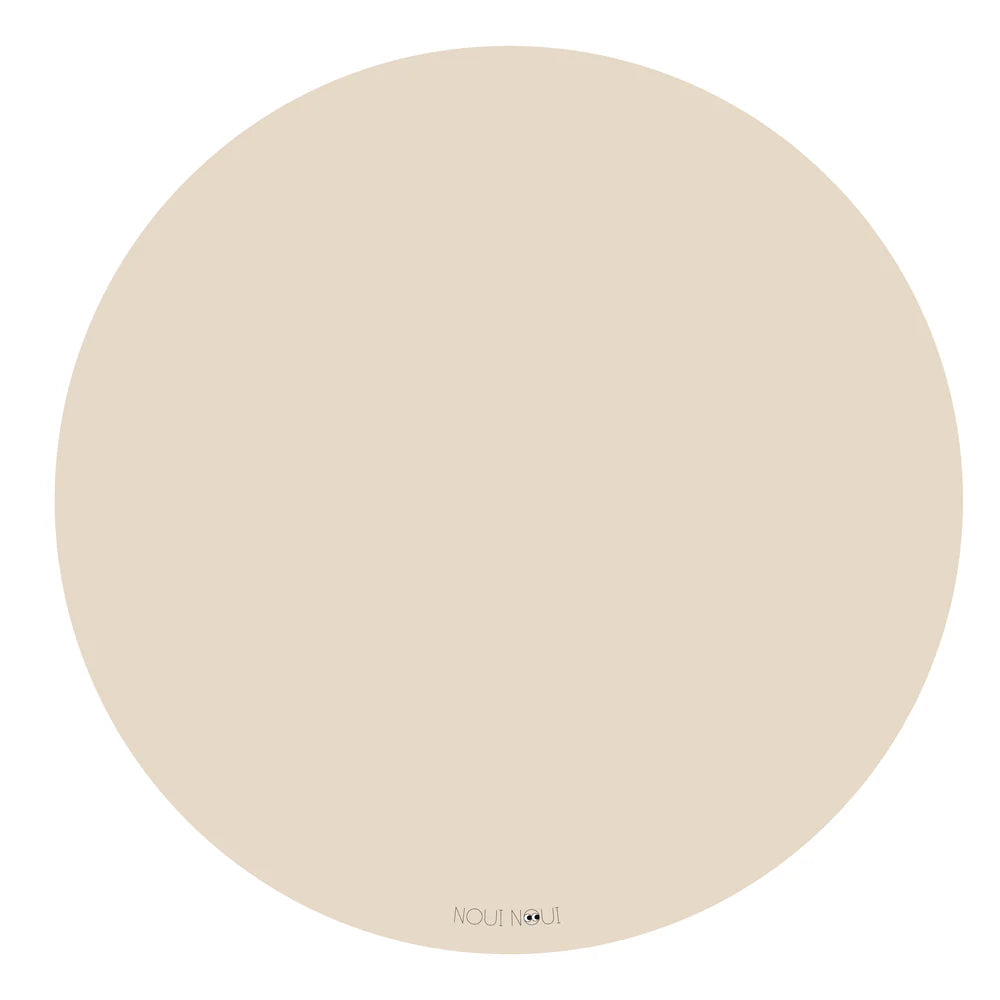 Ronde Noui Noui knoeimat van vinyl in de kleur Nude, Ø 115 cm