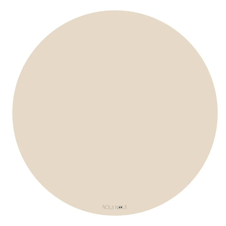 Ronde Noui Noui knoeimat van vinyl in de kleur Nude, Ø 115 cm