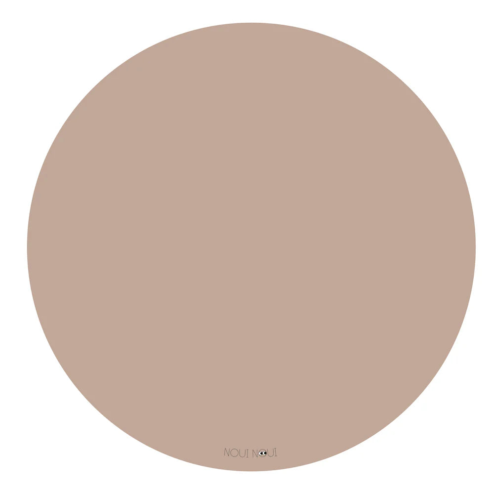 Ronde Noui Noui knoeimat van vinyl in de kleur Old Rose, Ø 115 cm