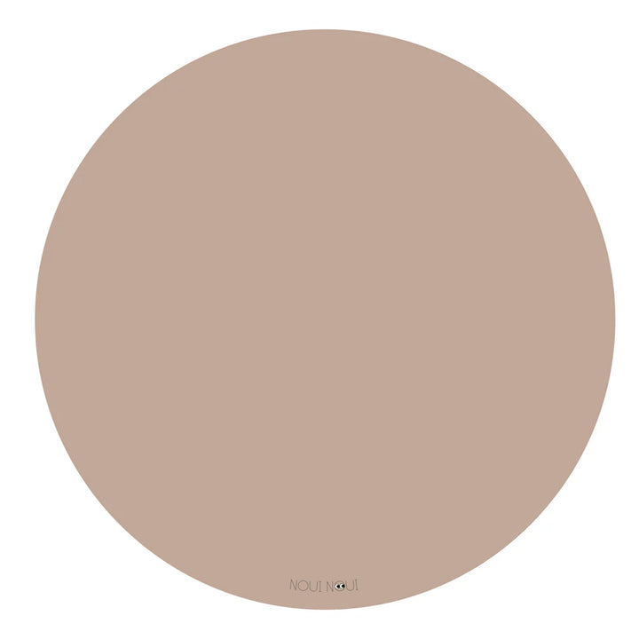 Ronde Noui Noui knoeimat van vinyl in de kleur Old Rose, Ø 115 cm