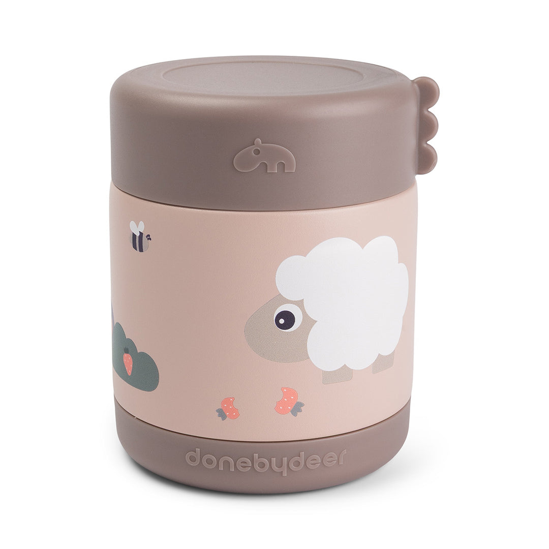 Done by Deer voedselpotje 300 ml in roze met dierenprint