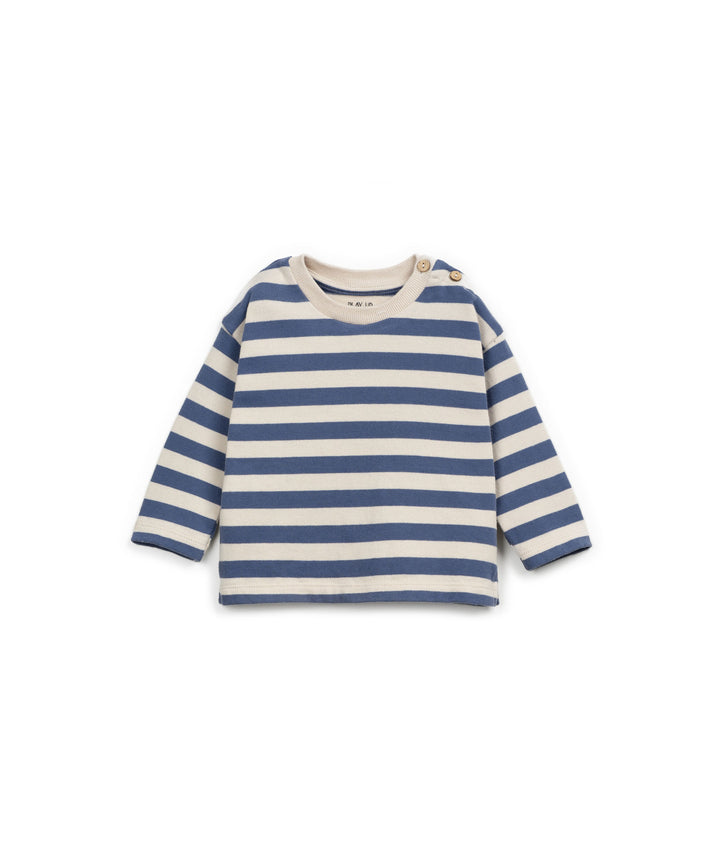 Play Up - T-shirt Jersey Striped Mirtilo