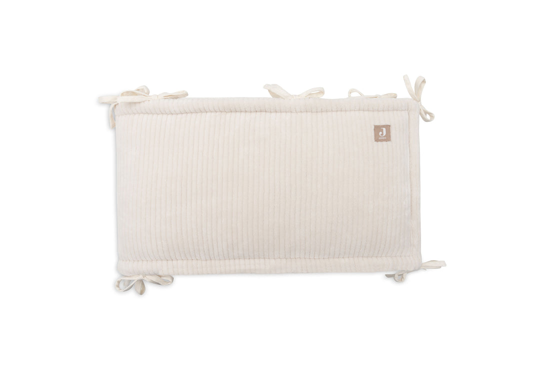 Jollein parkomrander Cloudy Rib Oatmeal dubbelzijdig met rib en teddy