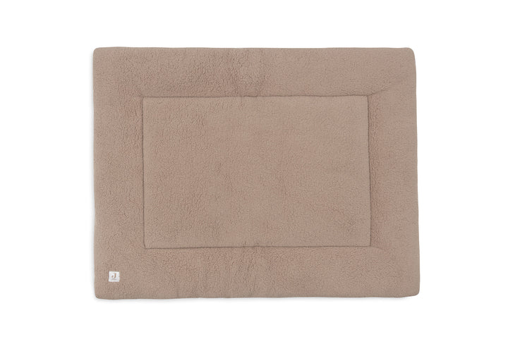 Jollein parklegger Cloudy Rib 75x95cm in Milky Coffee met teddy binnenkant