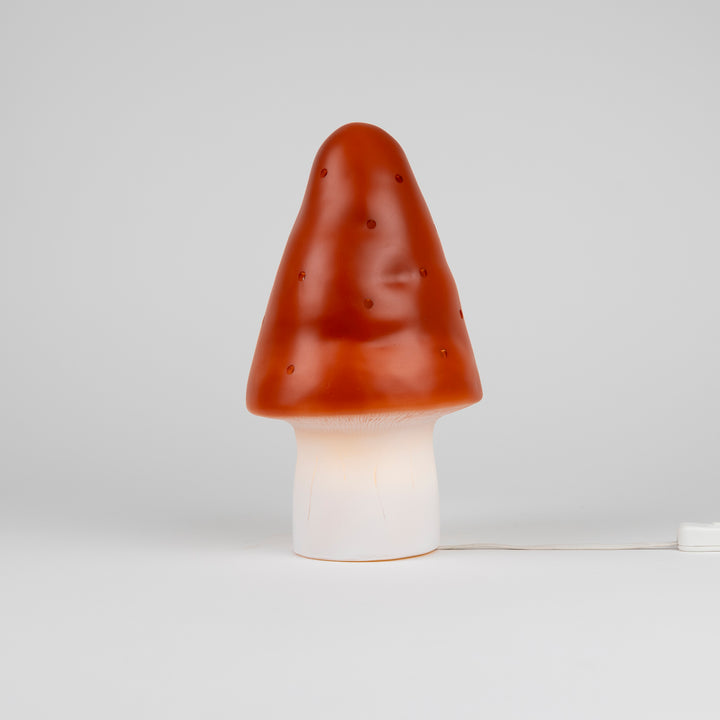 Egmont Toys Paddenstoellamp Small Brick, roodbruin met warme sfeerverlichting