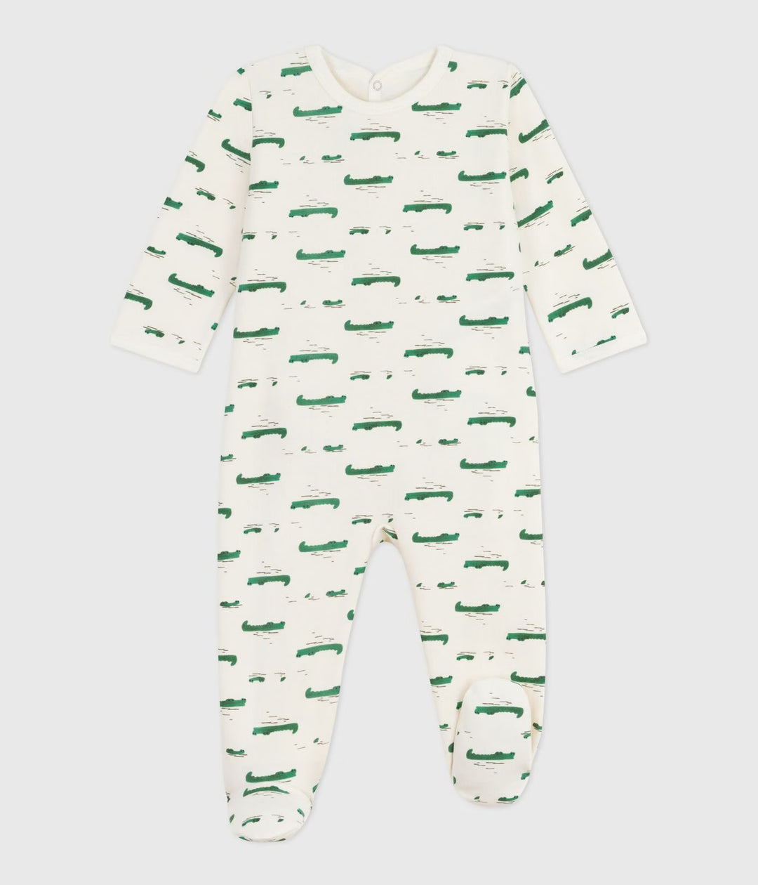 Petit Bateau pyjama met krokodillenprint in Milk / Multico