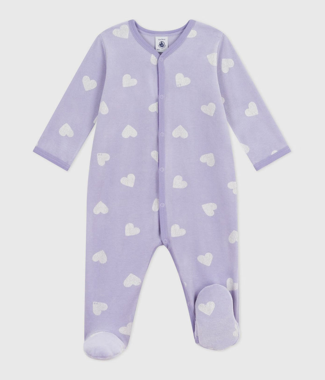 Petit Bateau meisjespyjama met hartjes in Squaw / Marshmallow