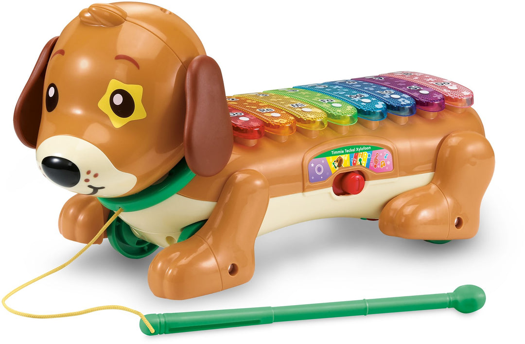 Vtech Timmie Teckel Xylofoon met trekkoord, lichtjes en stokje