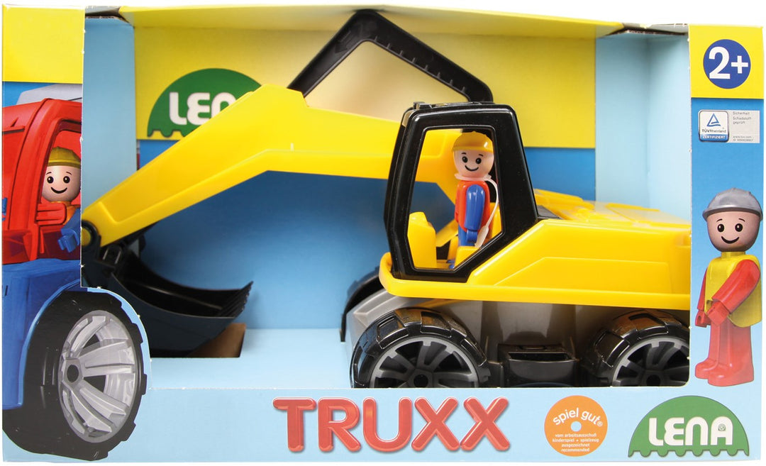 Lena TRUXX graafmachine 36cm met speelfiguur, geel