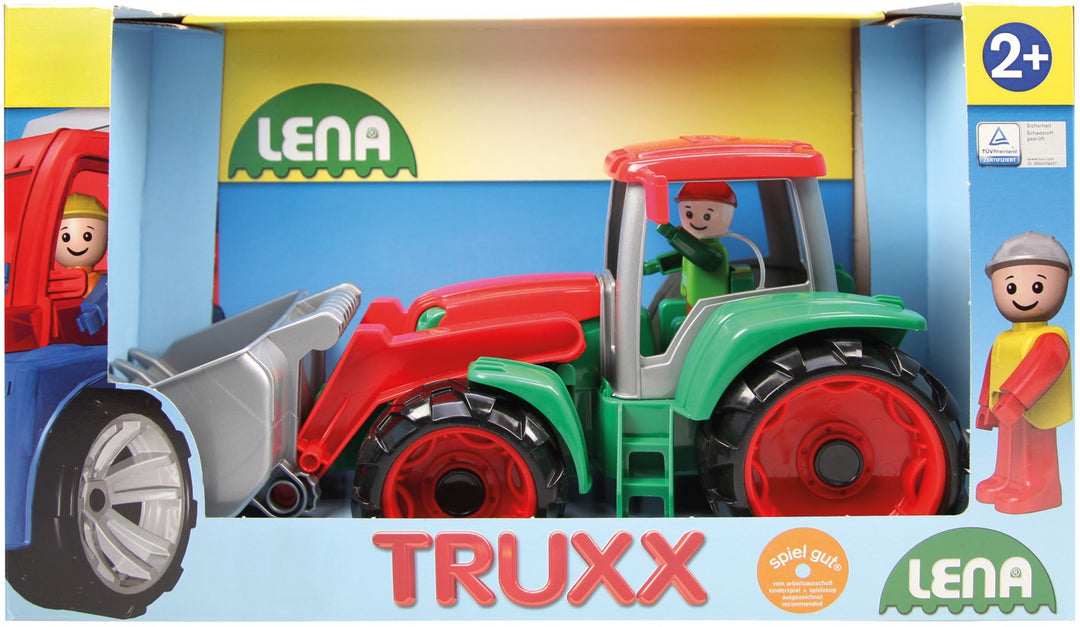 Lena TRUXX tractor 34cm met speelfiguur en schop, groen