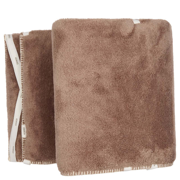 Koeka omrander Malmo in kleur caffè van zachte teddy stof