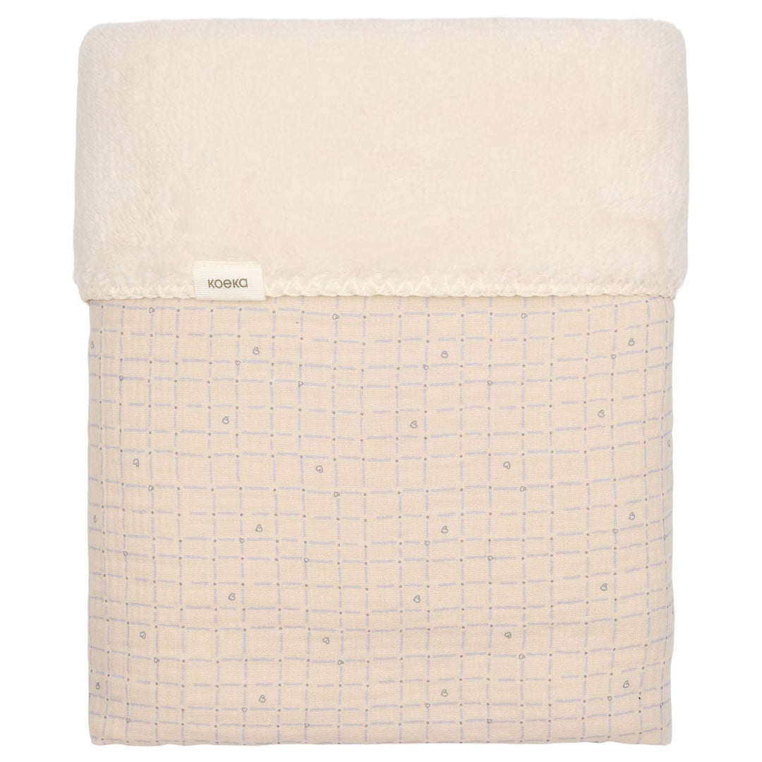 Koeka wiegdeken Teddy Lind warm white met zachte teddyvoering
