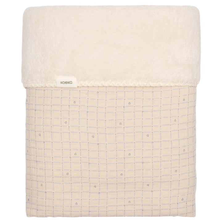 Koeka wiegdeken Teddy Lind warm white met zachte teddyvoering