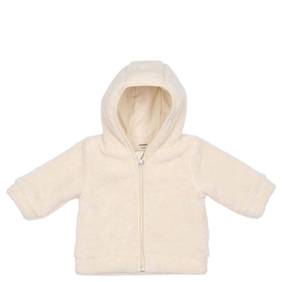 Koeka babyjack Malmo van teddy in kleur pebble, zacht en warm