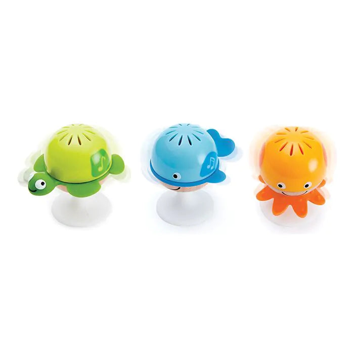 Hape rammelaarset met drie kleurrijke zeedieren voor baby's