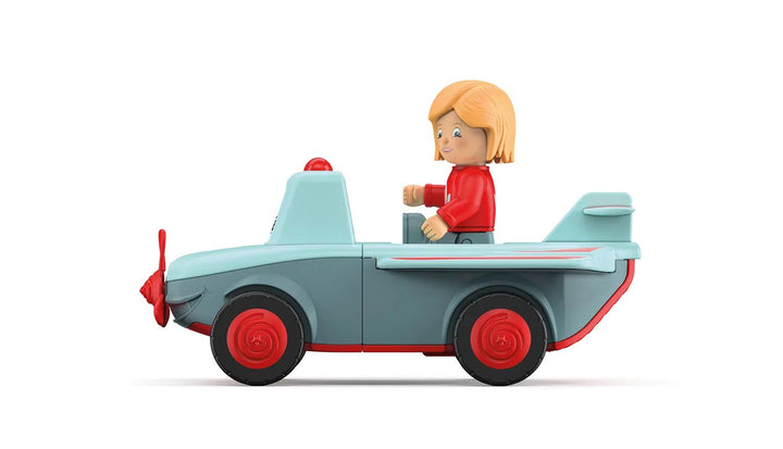 Toddys Paula Pretty speelgoedvliegtuig met frictiemotor en beweegbare speelfiguur