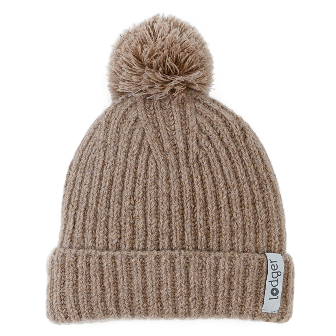 Bruine baby muts van Lodger, gemaakt van 100% Merinowol