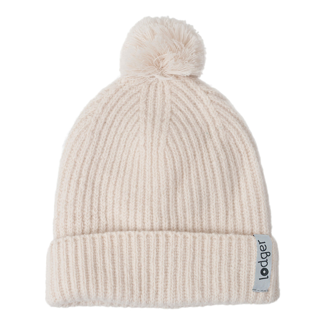 Beige baby muts van Lodger gemaakt van zachte Merinowol