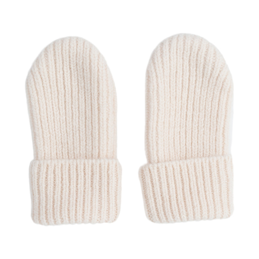 Beige babywanten van Merinowol van Lodger met koordje