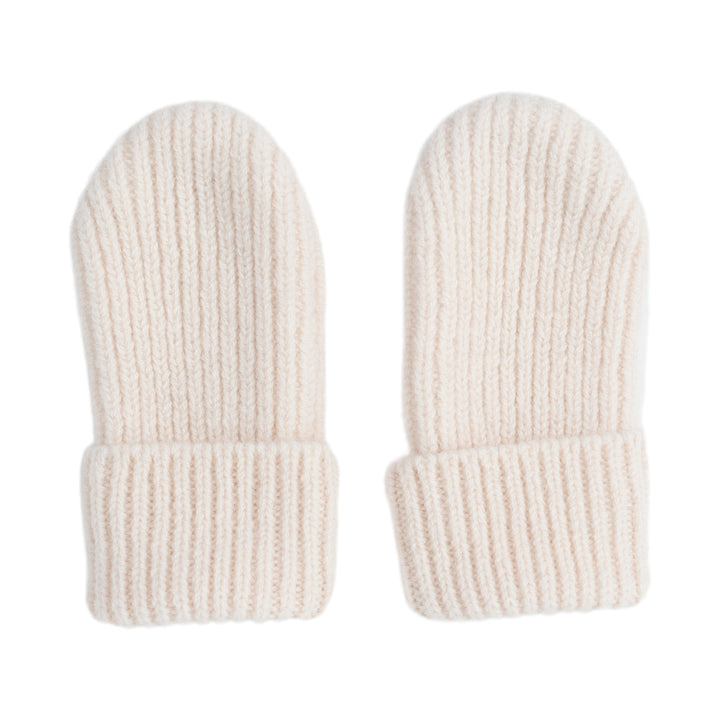 Beige babywanten van Merinowol van Lodger met koordje