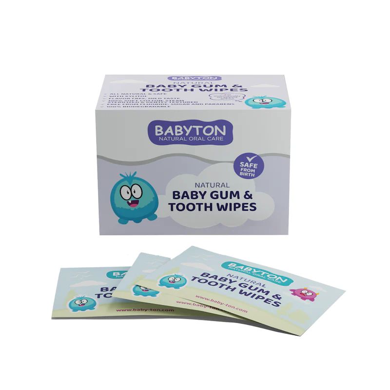 Babyton gum & tooth wipes – natuurlijke reinigingsdoekjes voor baby’s, 25 stuks