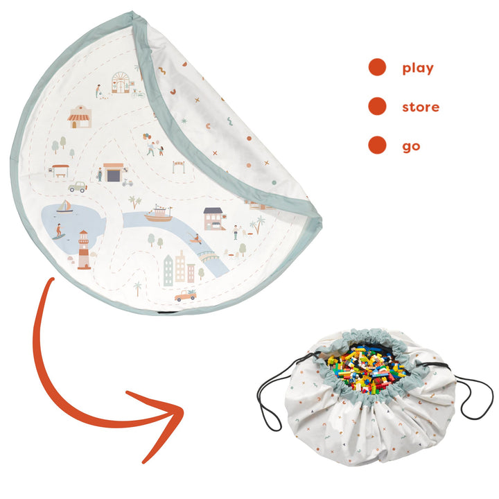 Play & Go Citymap speeltapijt en opbergzak met stadsplattegrond