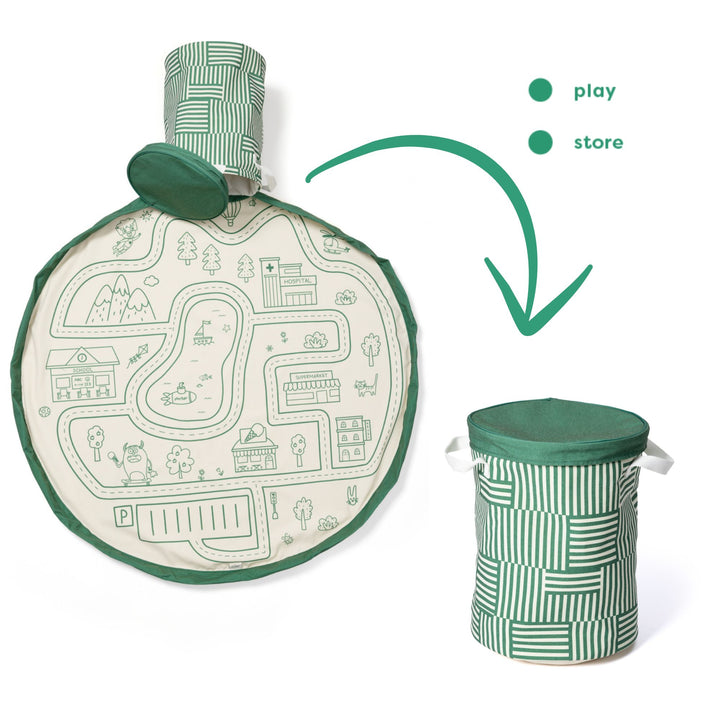 Play & Go SOO opbergmand Roadmap – speeltapijt met wegen en stad voor autootjes