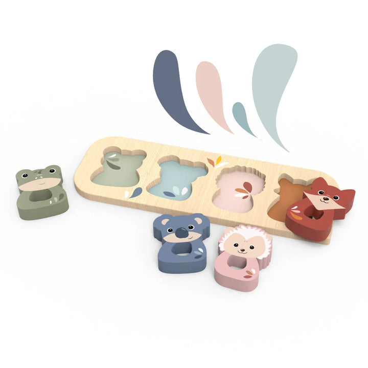 Speedy Monkey houten dierenpuzzel met junglefiguren