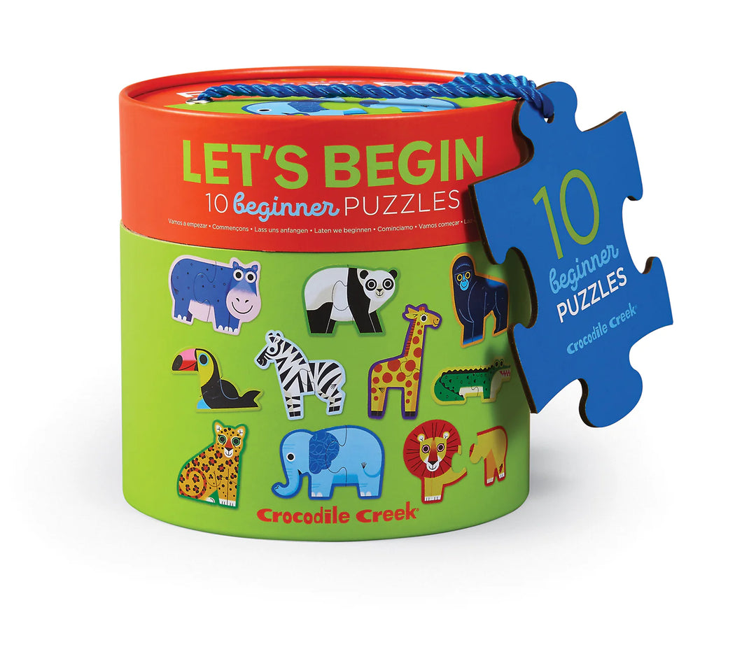 Eerste puzzelset Jungle van Crocodile Creek met 2-delige dierenpuzzels