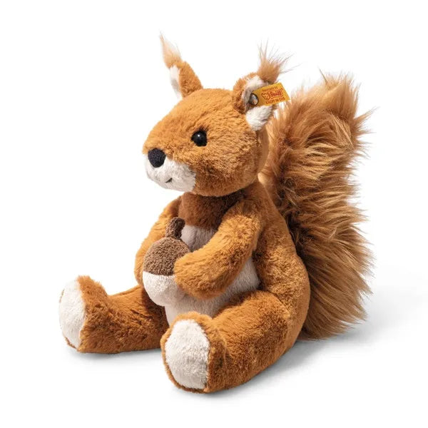 Steiff Phil eekhoorn 22 cm in roodbruin pluche met pluizige staart