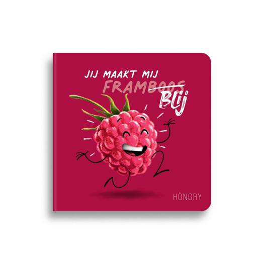 HÖNGRY kartonboek Jij maakt mij framblij – emoties met Robby Framboos