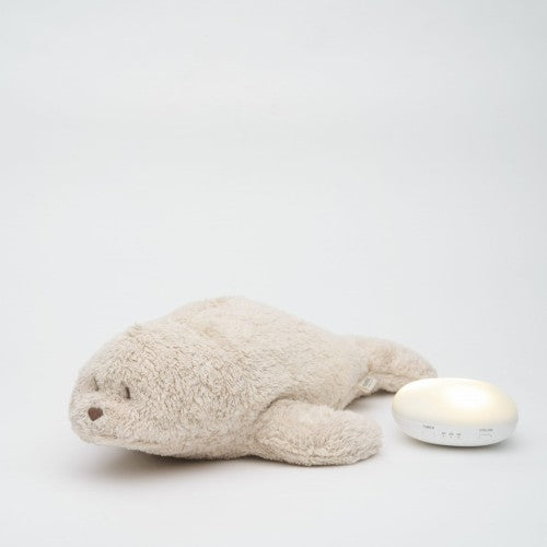 Moonie The Humming Seal Sand – biologische knuffel met huilsensor en muziek