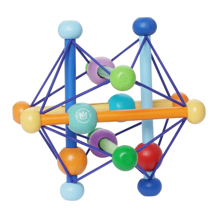 Manhattan Toy Skwish Color Burst houten babyspeeltje in regenboogkleuren