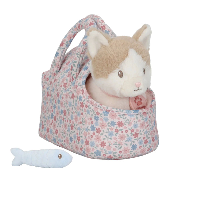 Knuffelkat in pastel tas van Little Dutch – zacht speelgoed voor kinderen