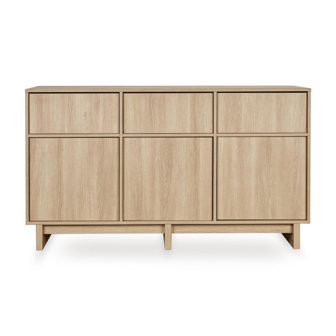 Quax Kyo XL commode in Honey Ash met 3 brede push-to-open lades