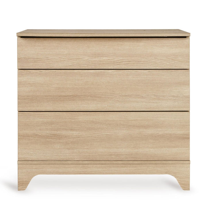 Quax Tsugi commode in Honey Ash met 3 greeploze lades en houten poten