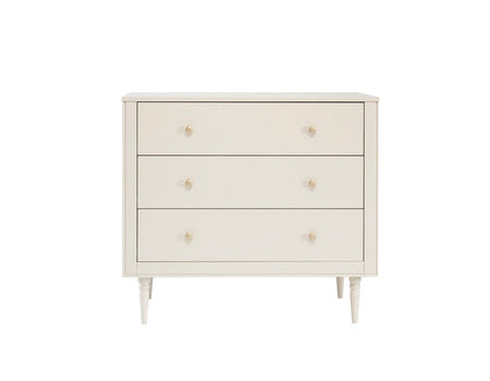 Pinio Petite commode met 3 lades in champagnekleur op houten poten