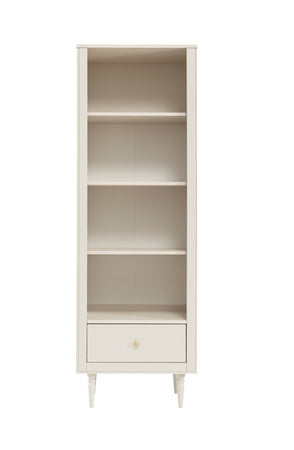 Pinio Petite hoge boekenkast in champagnekleur met houten poten