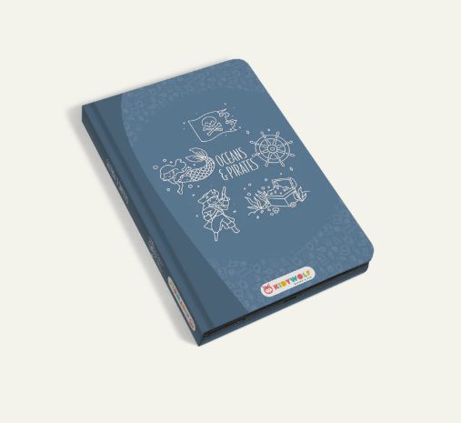 KIDYDRAW-MINI oceaan & piraten set met LCD-tekenbord en 30 herbruikbare illustraties