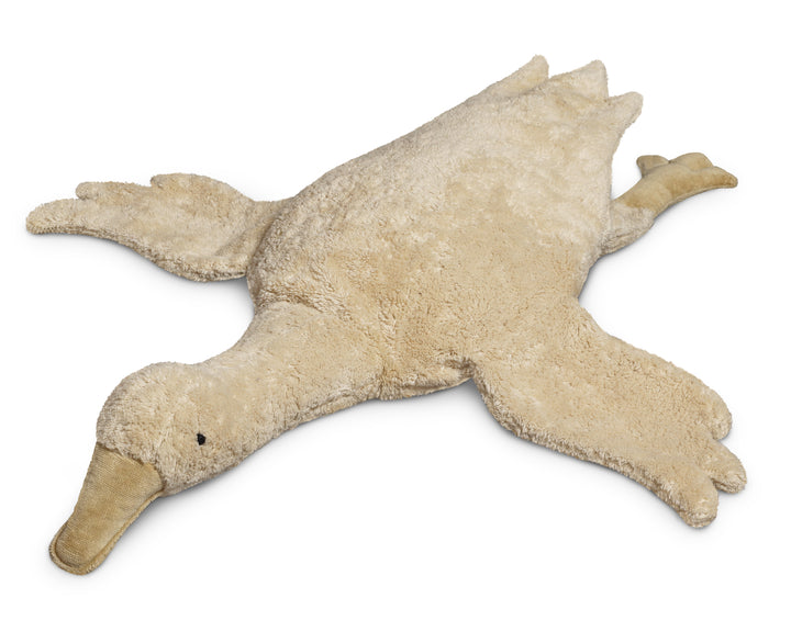 Senger grote warmteknuffel gans van linnen met uitneembaar speltkussen