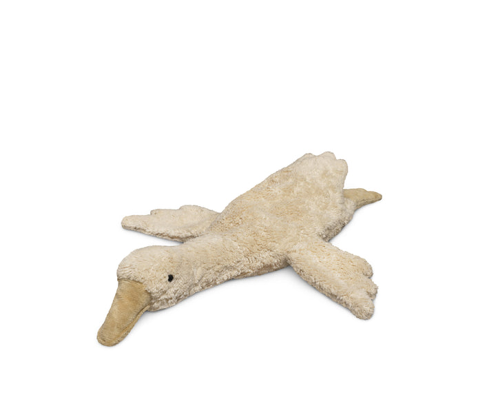 Senger warmteknuffel gans small in linnen met kersenpitkussen