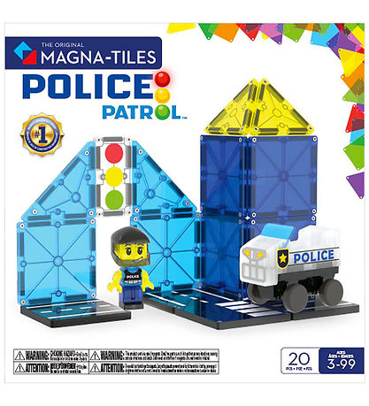 MAGNA-TILES Police Patrol set met politieauto en agent