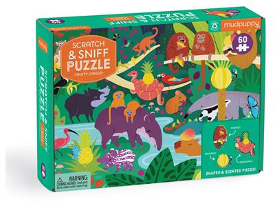 Mudpuppy magnetisch puzzelboek Fruity Jungle met geurige stukjes